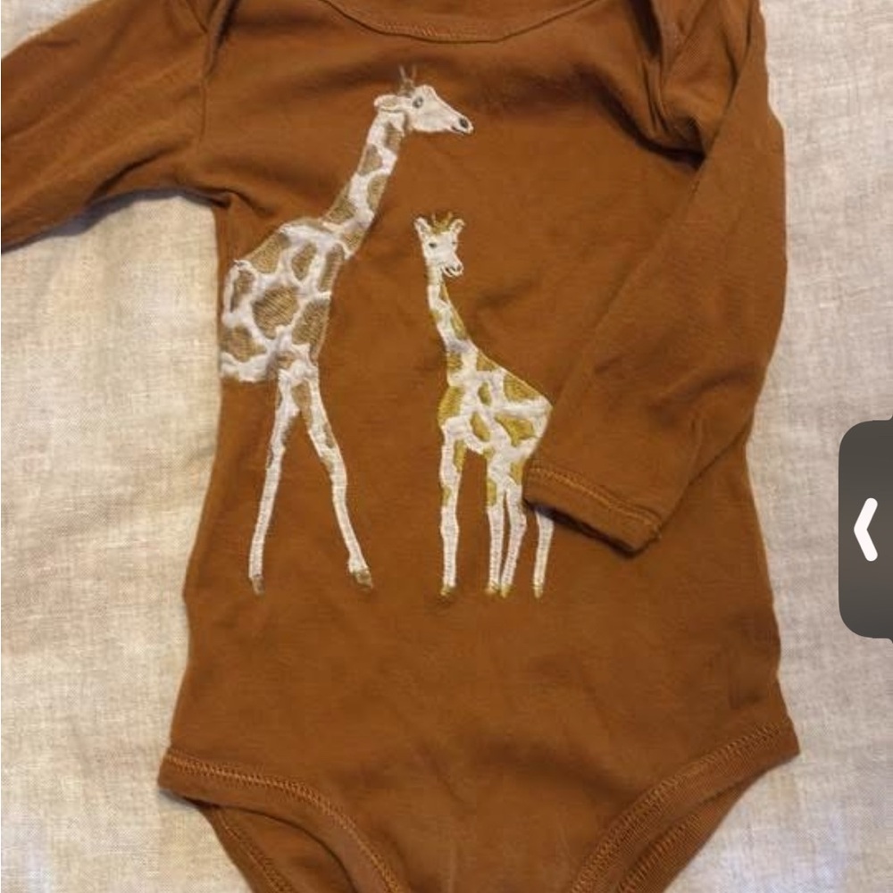 Charming Giraffe Print Kids Bodysuit
